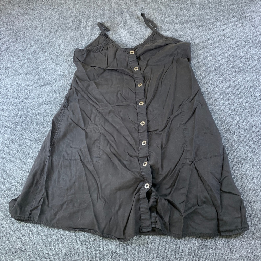 Prana Premium Surf Cover Up Mini Y2K preppy babydoll Dress Black XS